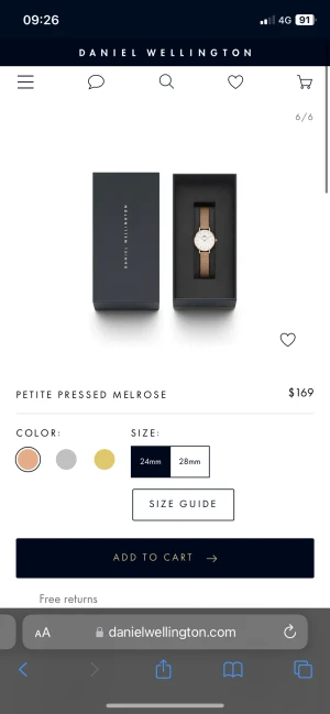 Daniel Wellington petit klocka - Säljer denna klocka. Köpt förra året men knappt använda då jag införskaffat mig en ny klocka. Klockan är justerbar, jätte enkelt att fixa.