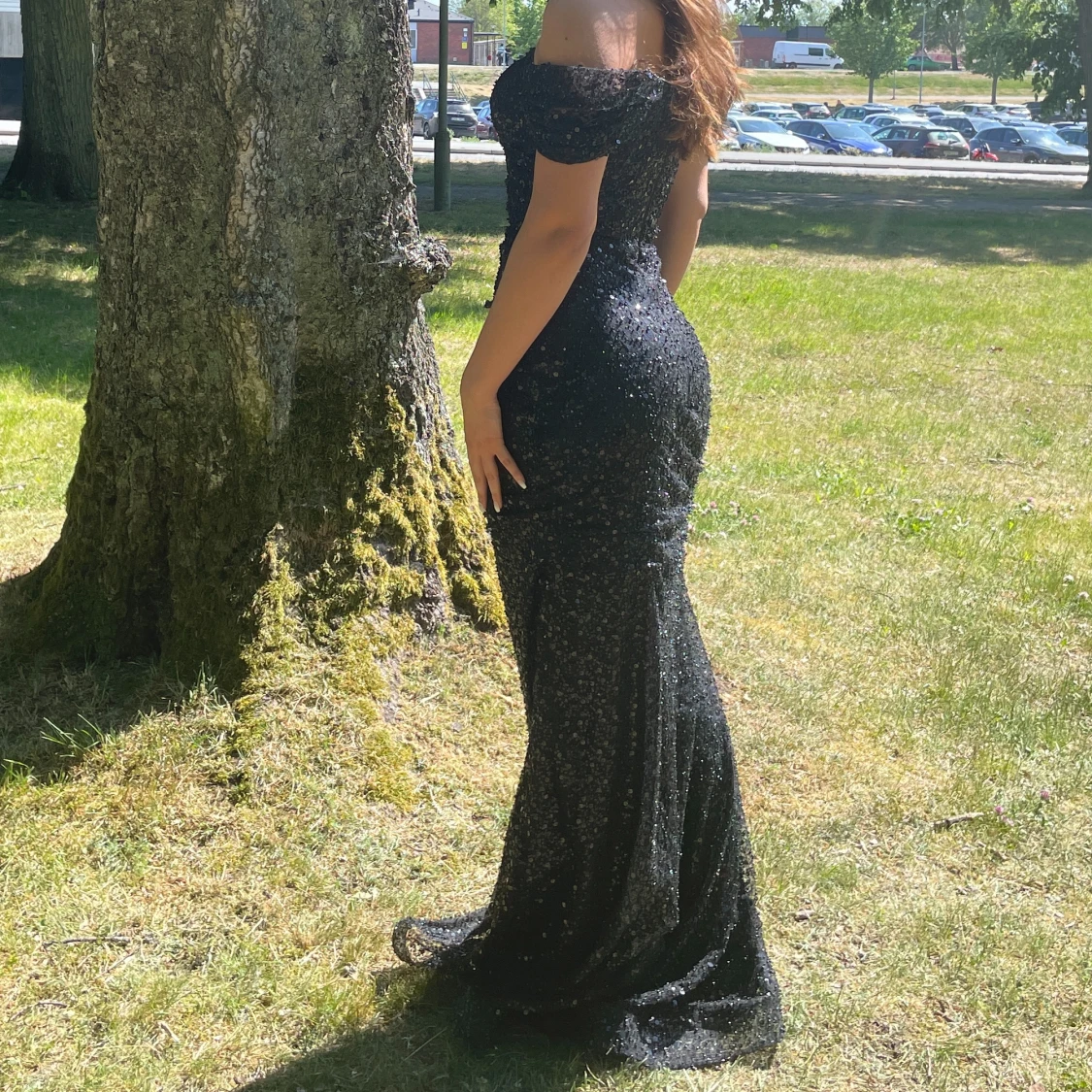 Svart glitter klänning - 91