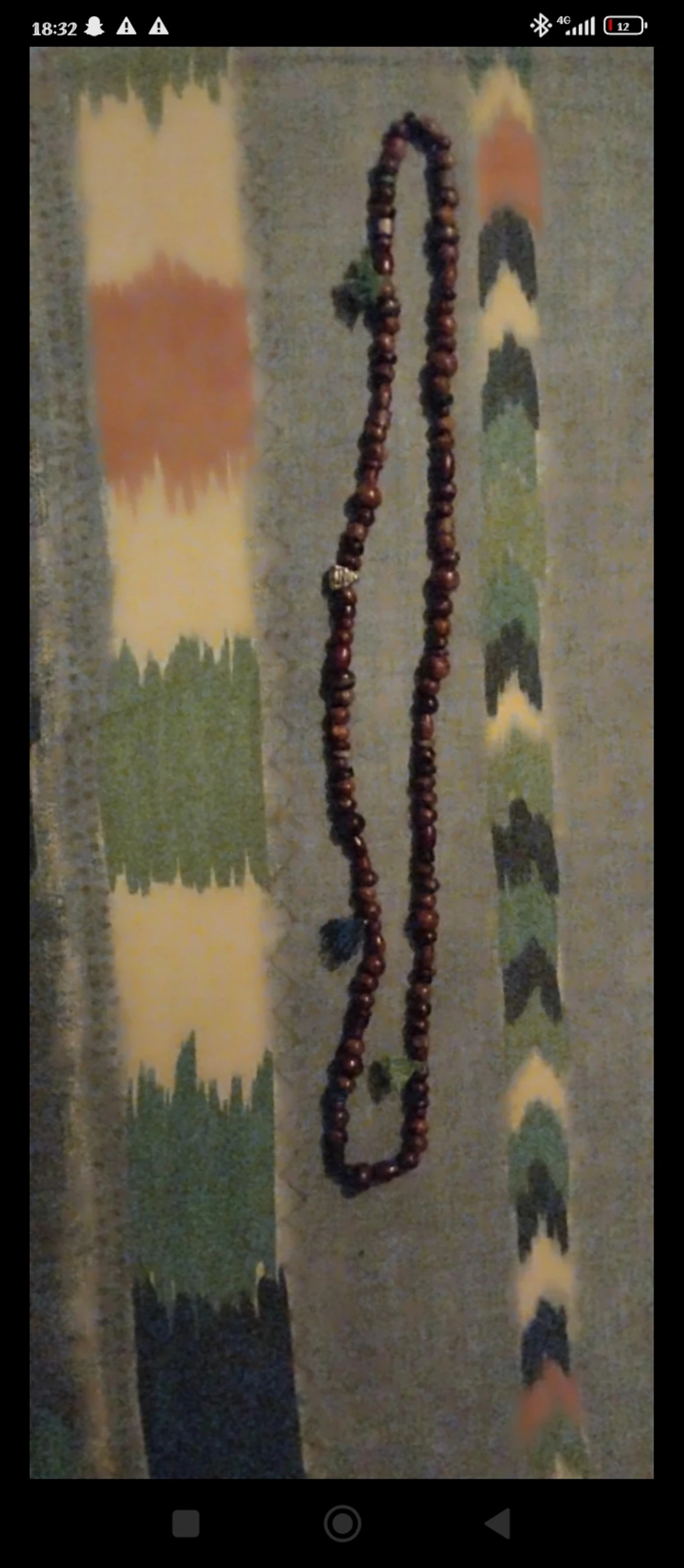 Träpärlor halsband Buddha 