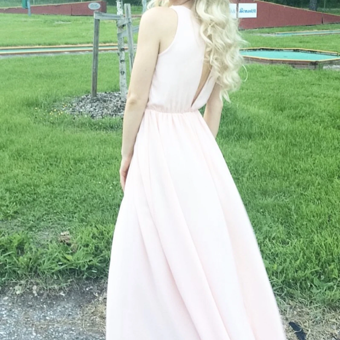 Ljusrosa balklänning  - 91