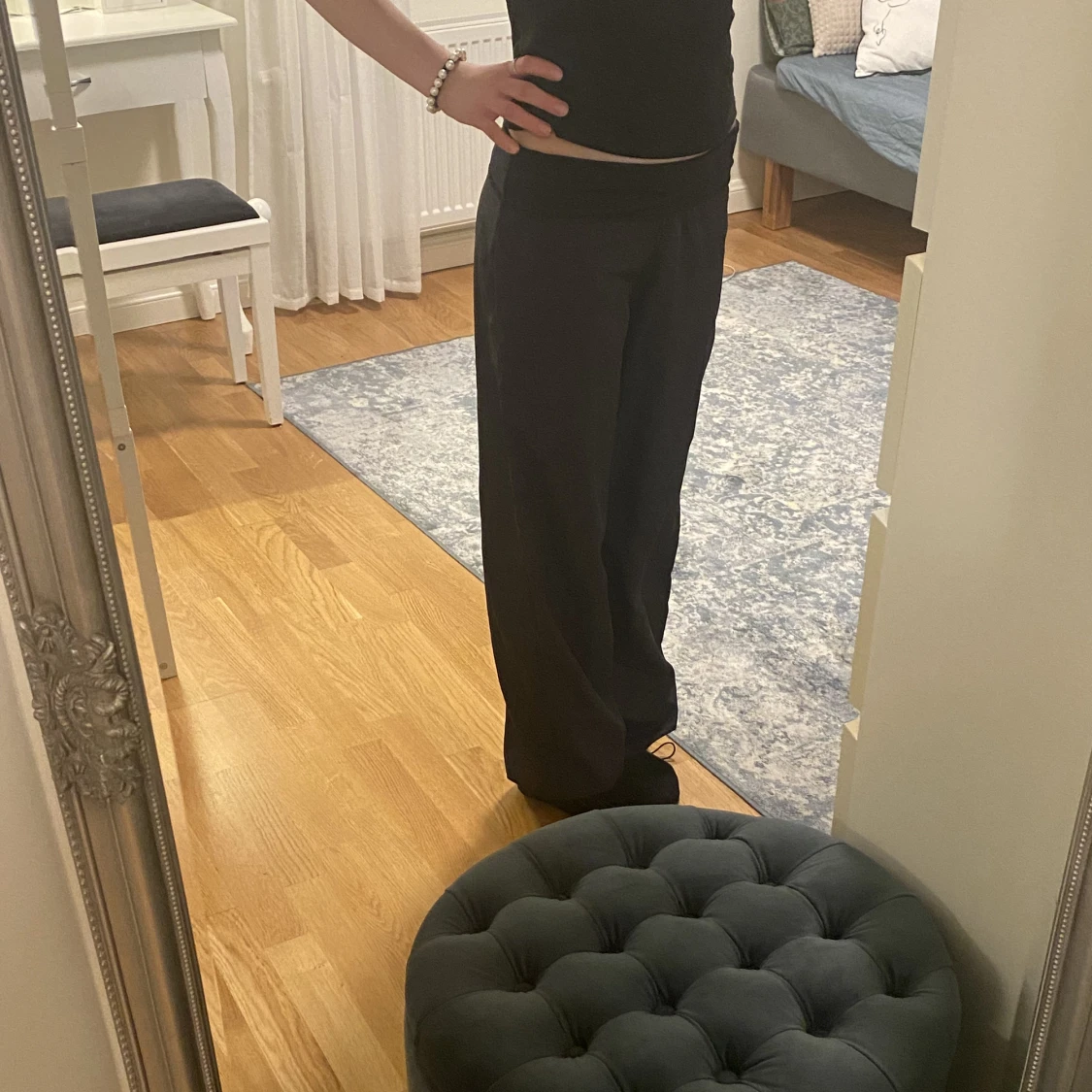 Svara baggy byxor sportiga lågmidjade - 91