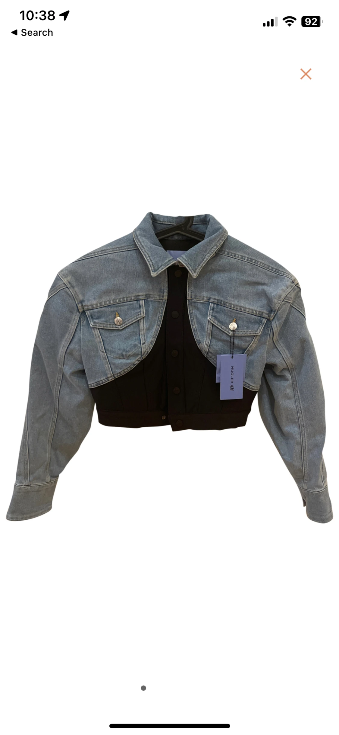 H&m x Mugler jeans jacket S