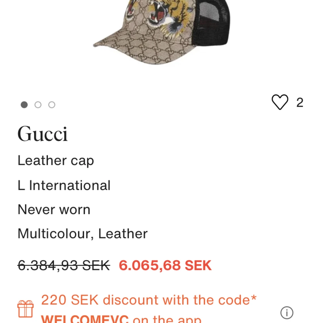 Gucci lion keps