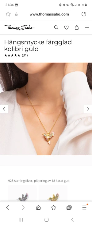Thomas Sabo - Thomas Sabo Hängsmycke nypris 3.299 kr. Halsband nypris 1.099 kr. Köp 23 mars i år men har aldrig kommit till användning. Dom är Sååå fina 😍😍  Mitt pris för dom är 3000 kr. Kommer inte gå ner i pris då detta redan är nedsatt så väl. Köparen står för frakt