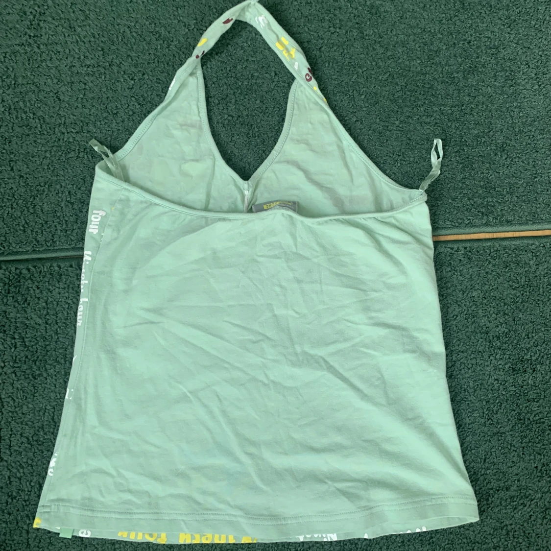 teal halterneck topp - 90