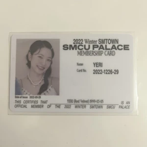 Yeri smcu palace photocard - Perfect condition 