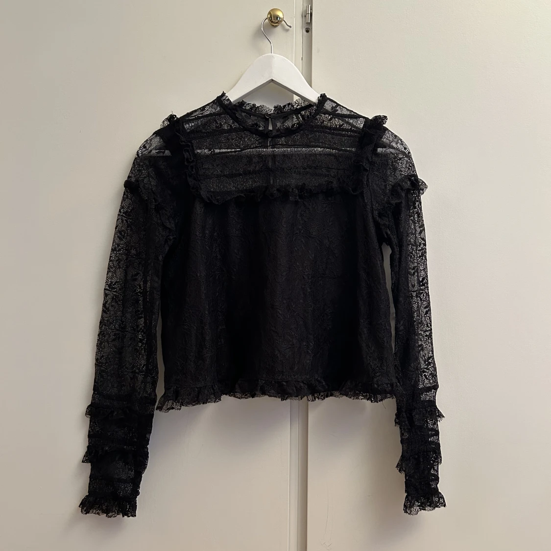 Svart spets blus Zara 