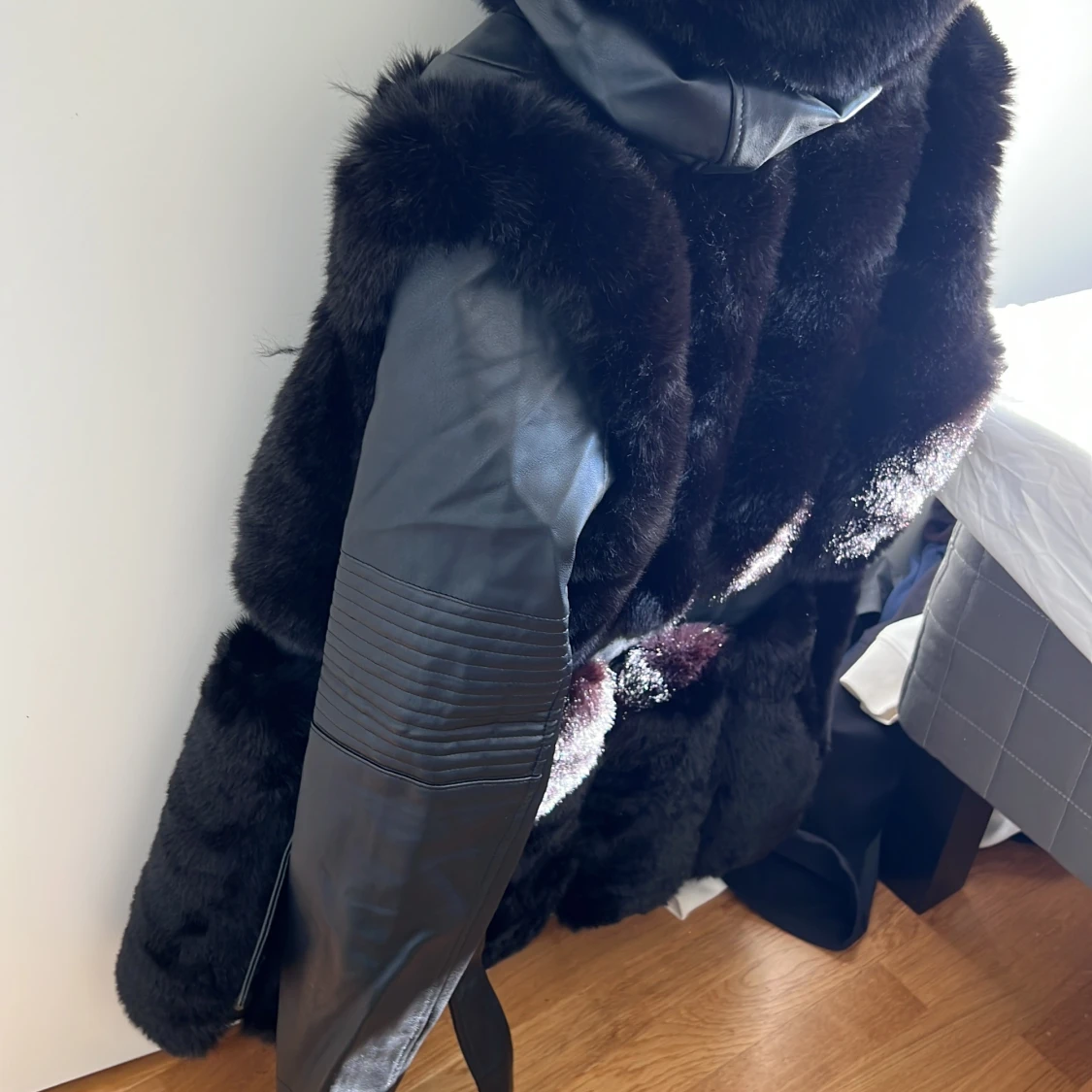 Pälsjacka med skin - 91