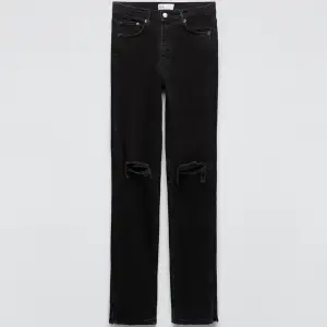 svarte jeans med hull, pent brukt, selges siden de er for små, størrelse XS/34