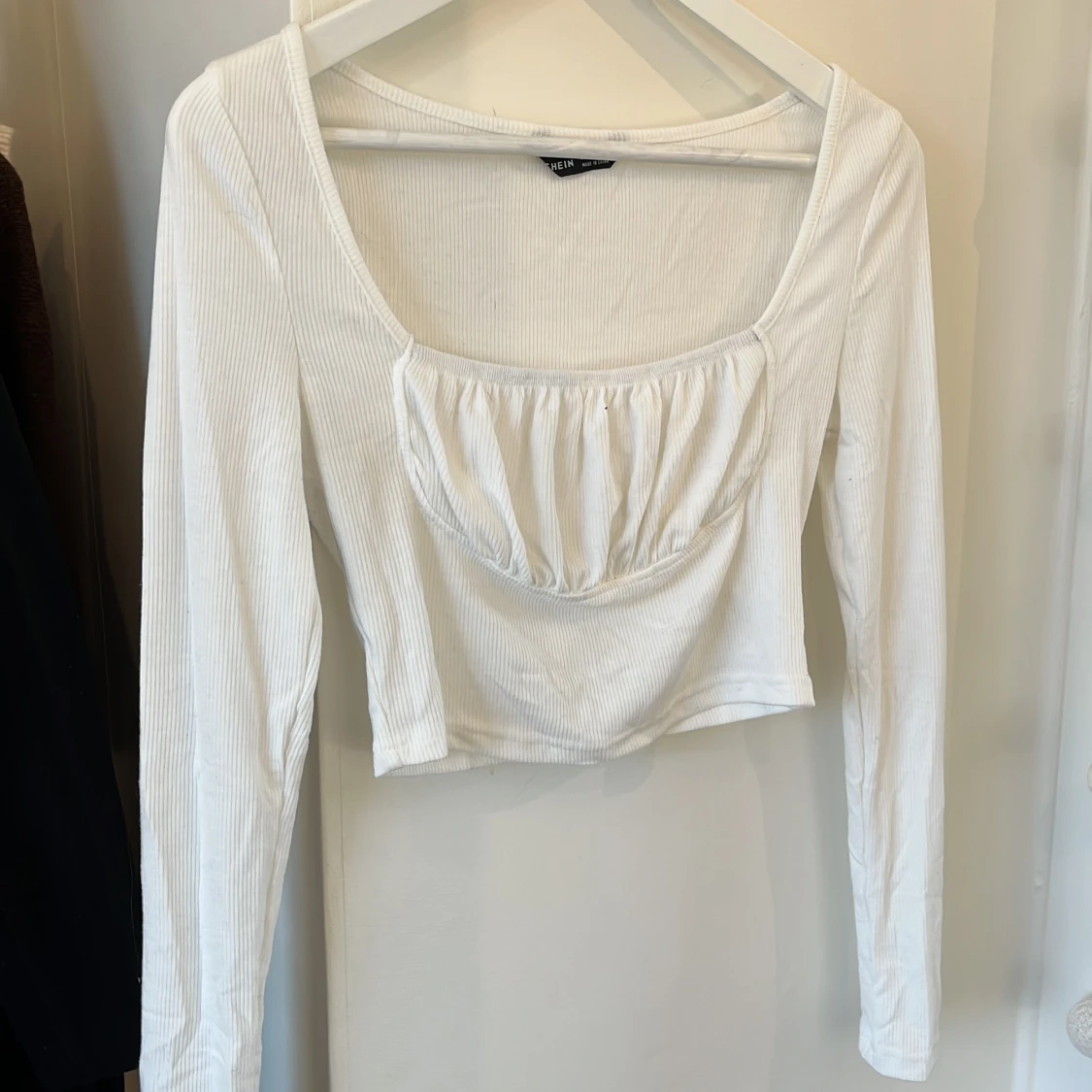 Vit långärmad topp - 90