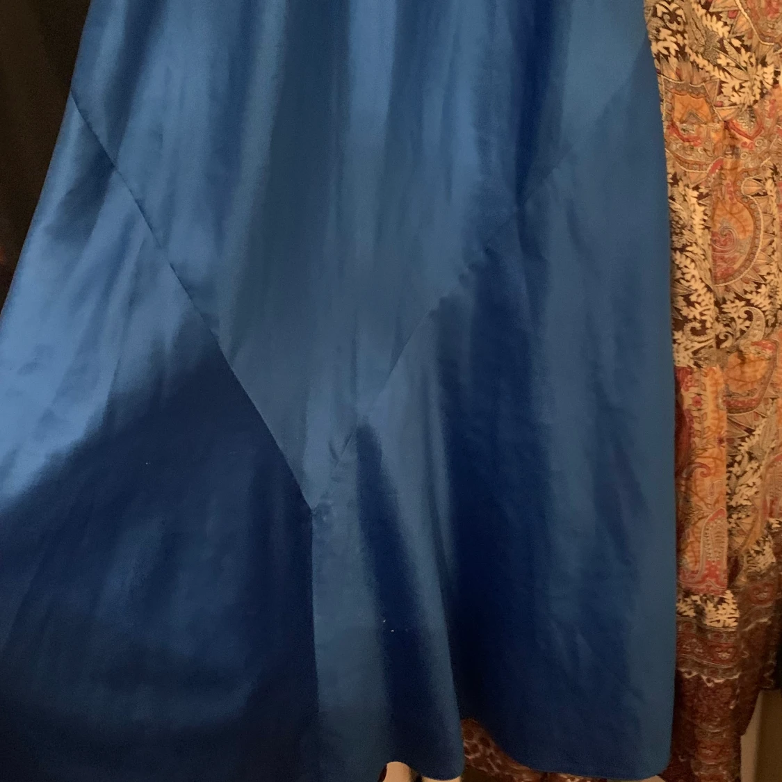 Blå siden klänning - 90