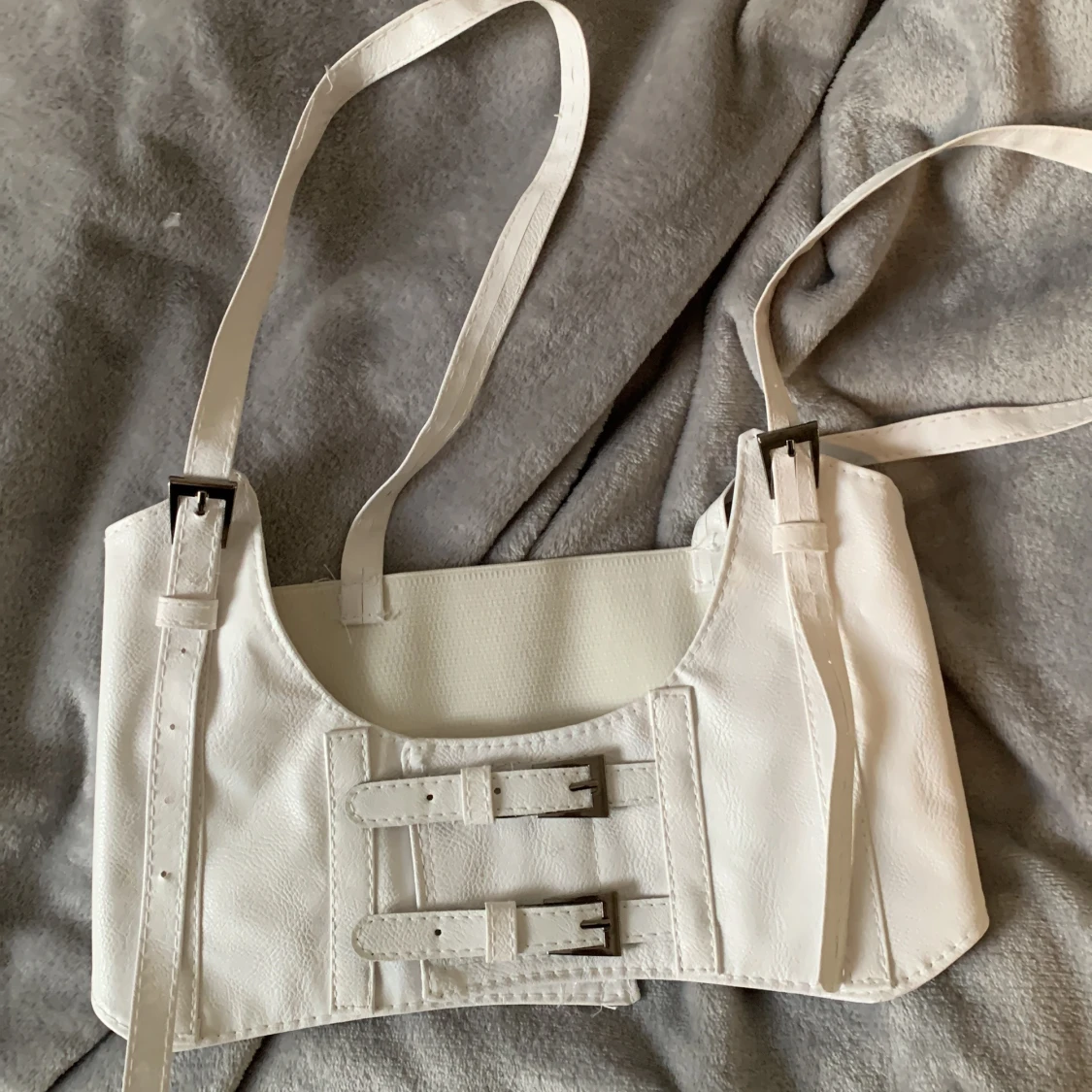 vit korsett topp/bälte