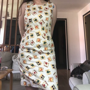Talbots White Dress with Fruit Print - Talbots dress made in around 1980s (according to the RN number).  Mild discoloration near the arms. 
