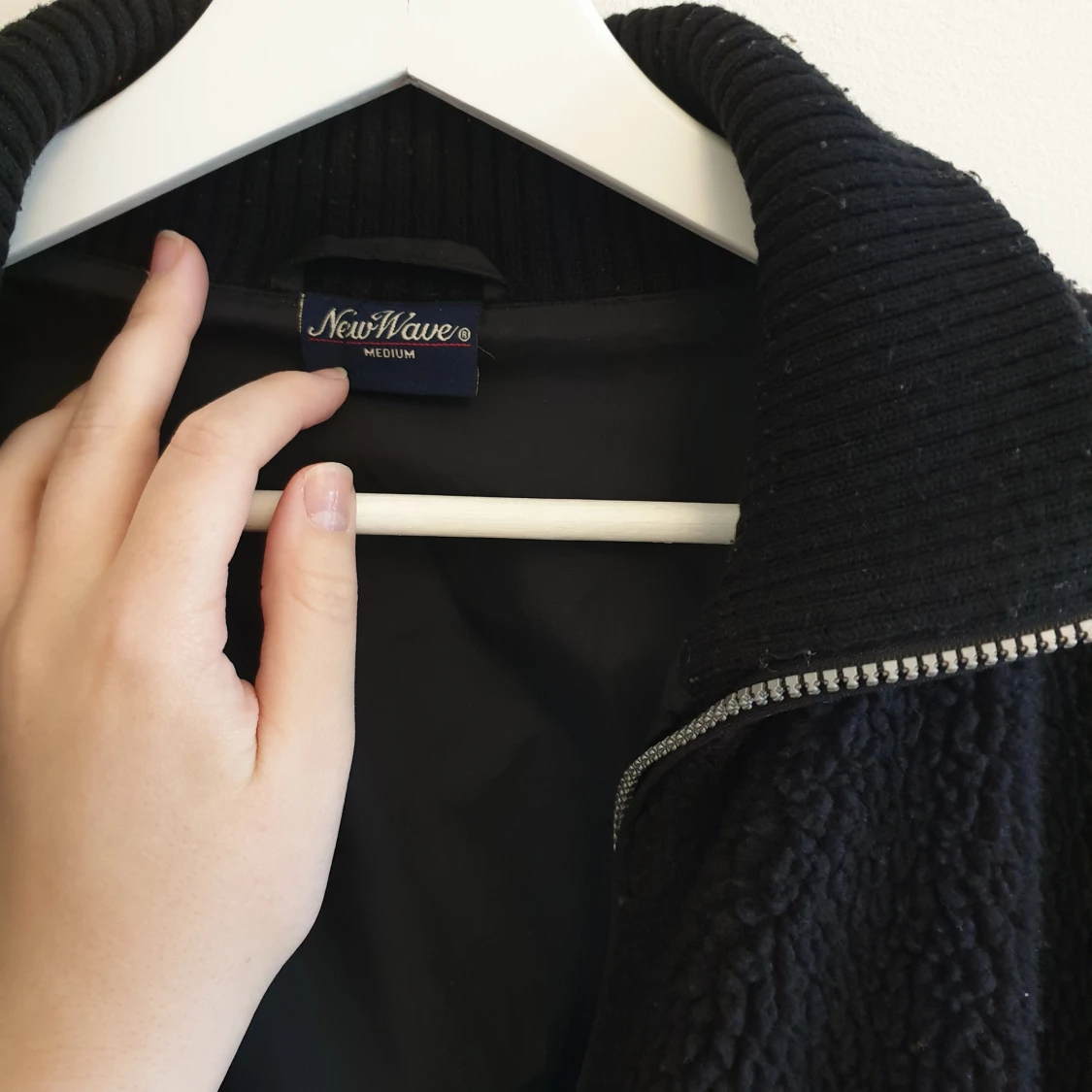 Svart Teddy Jacka  - 90