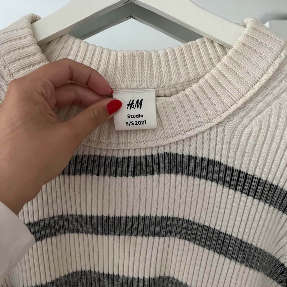 Stickad randig tröja från HM studio 2021 - 91
