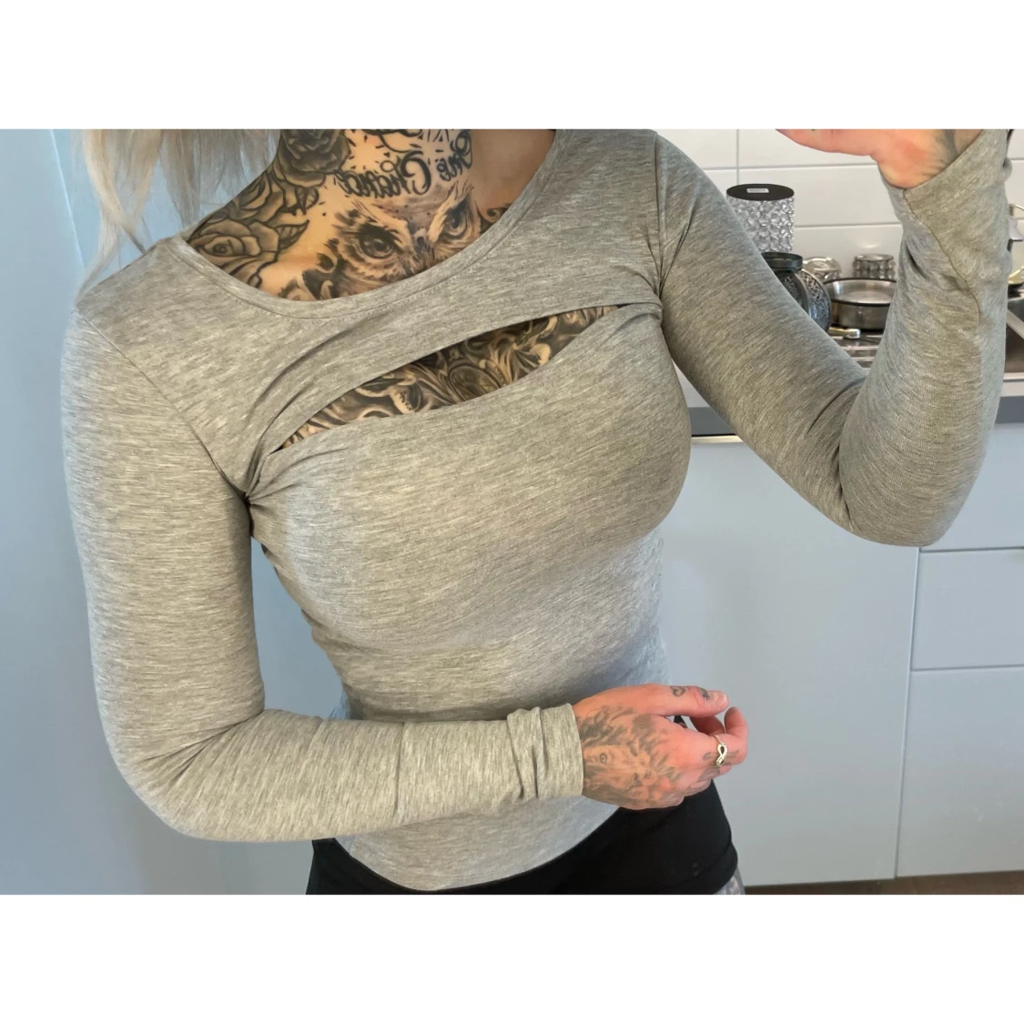 Bubbleroom - Grå tröja, strl XS