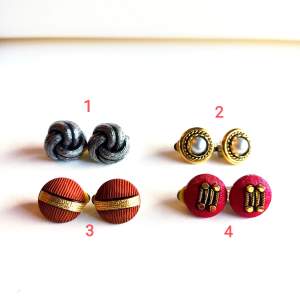 Handmade earrings with clips. Price: 15kr per pair 
