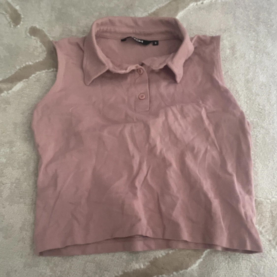 sleeveless pink summer top