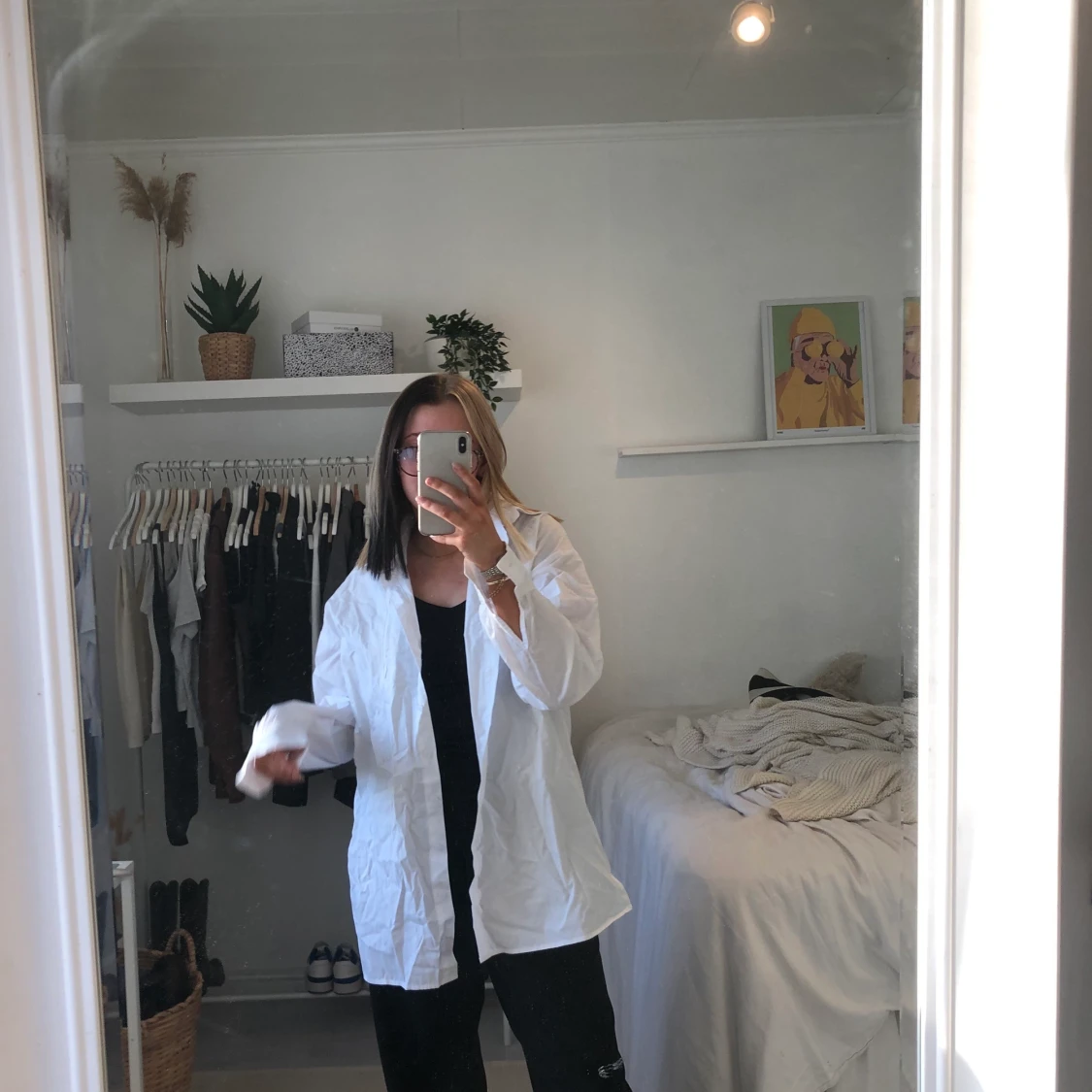 vit oversized skjorta🤍 - 90