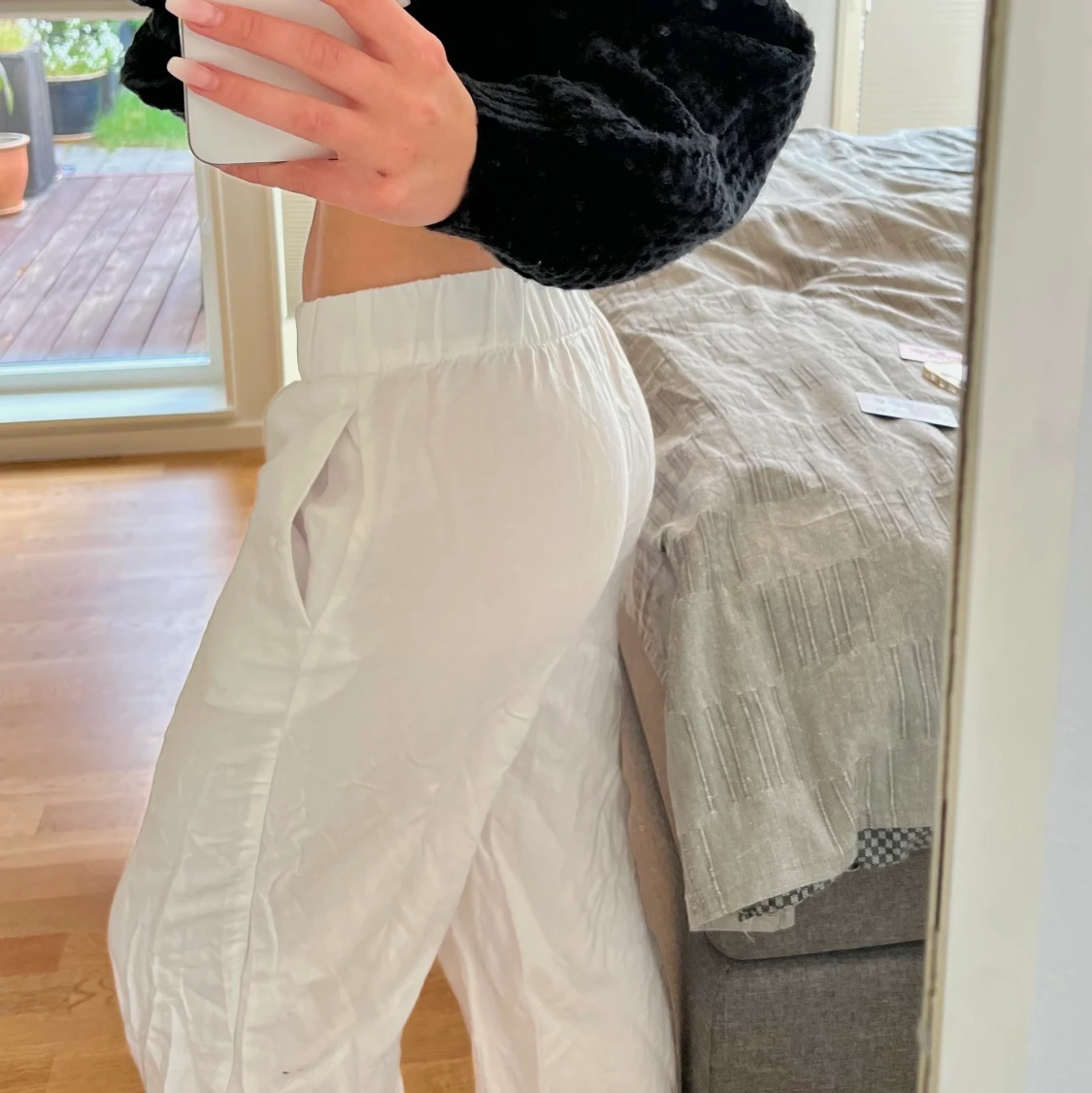 Vita linnebyxor  - 90