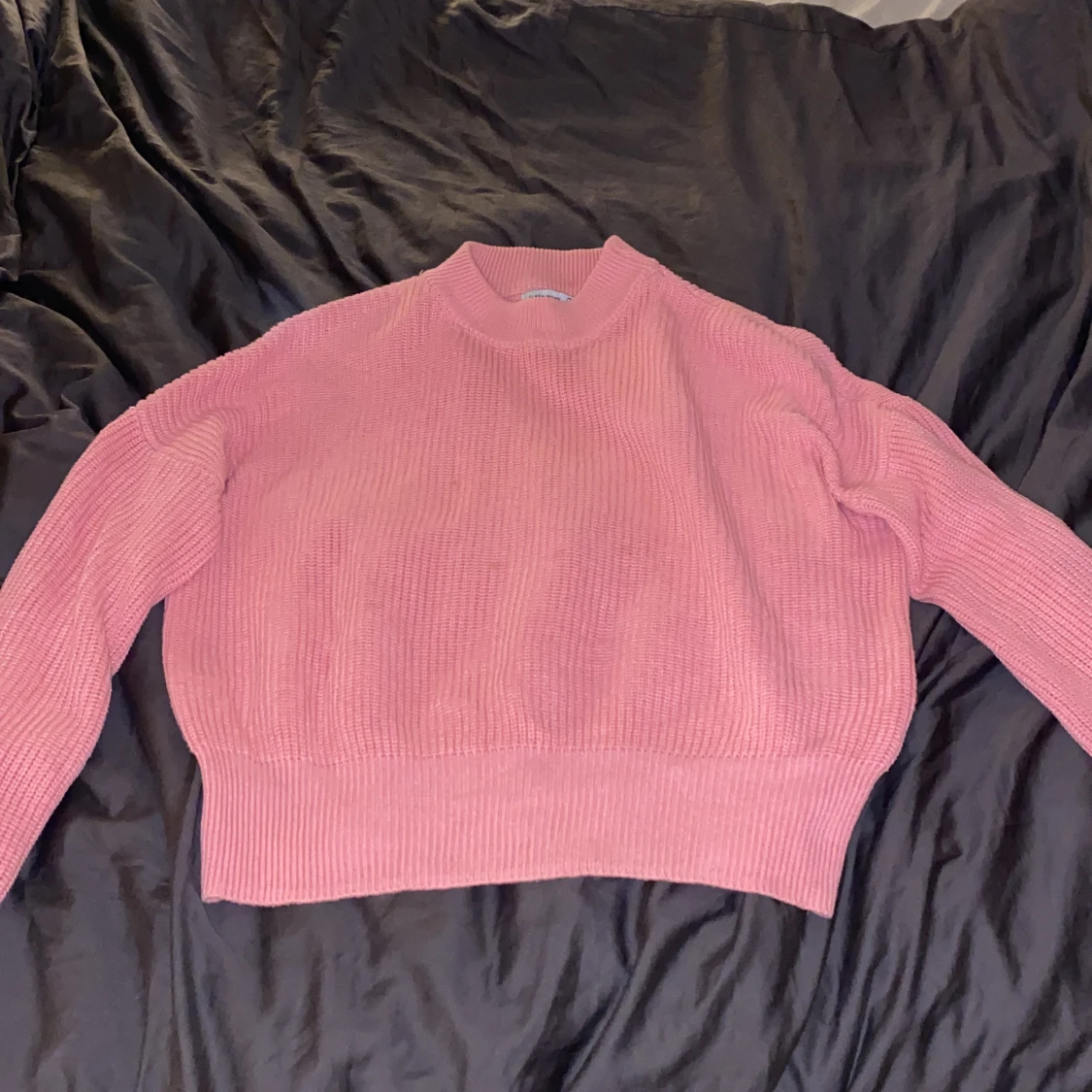 Rosa Stickad tröja storelk M