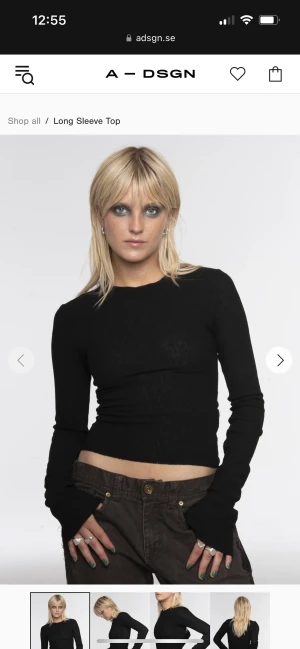 A-DSGN long sleeve top - Helt oanvänd top från a-dsgn på grund av att den är för stor och returfrakten är helt onödig att betala så säljer den istället