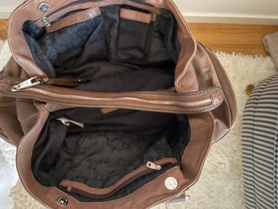 Brun mango väska äkta läder  - 90