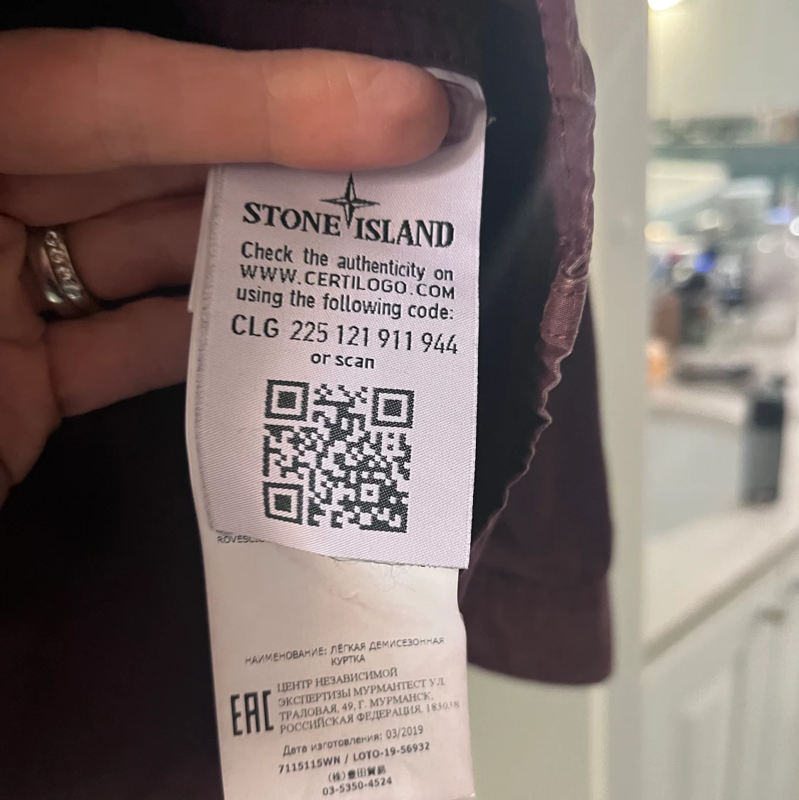Röd Stone island windbreaker - storlek M - 91