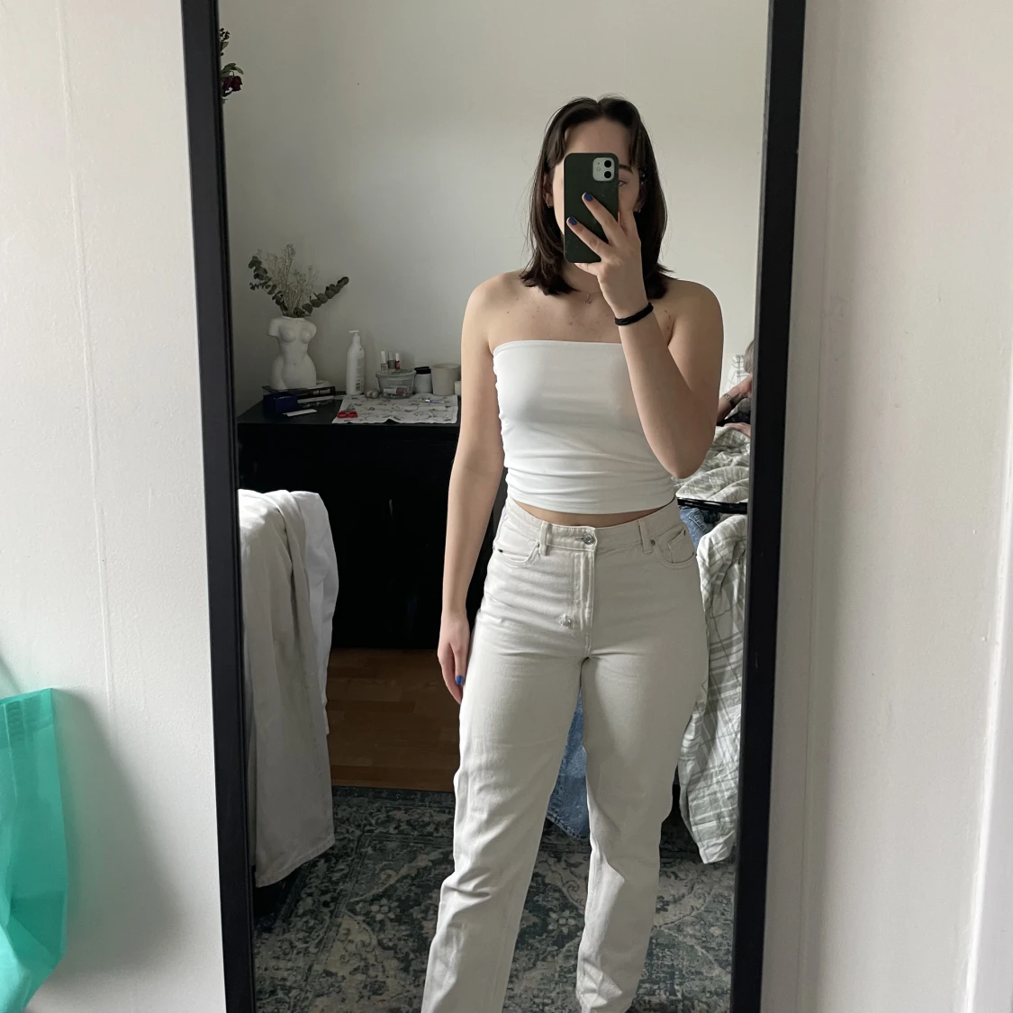 Vita jeans från Lindex strl 38 - 90