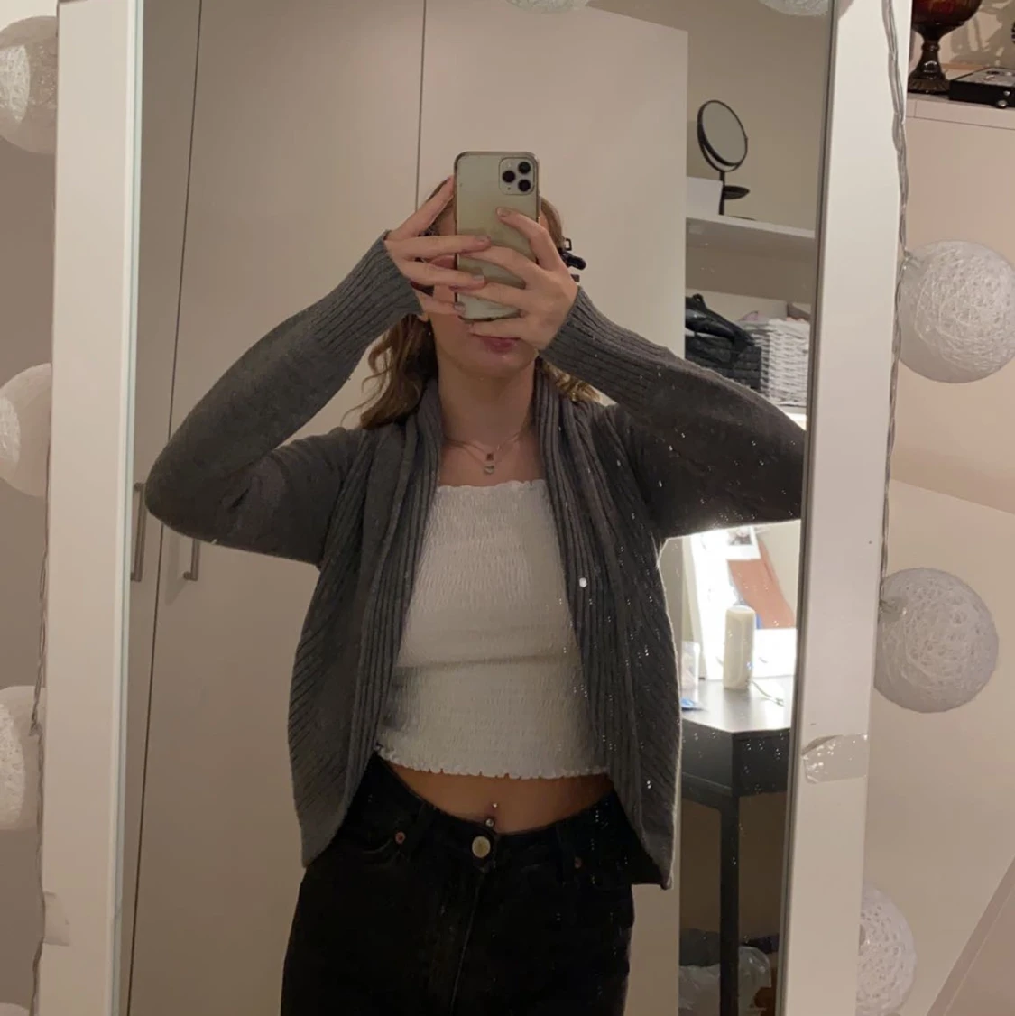 Grå kofta hm strl xs 