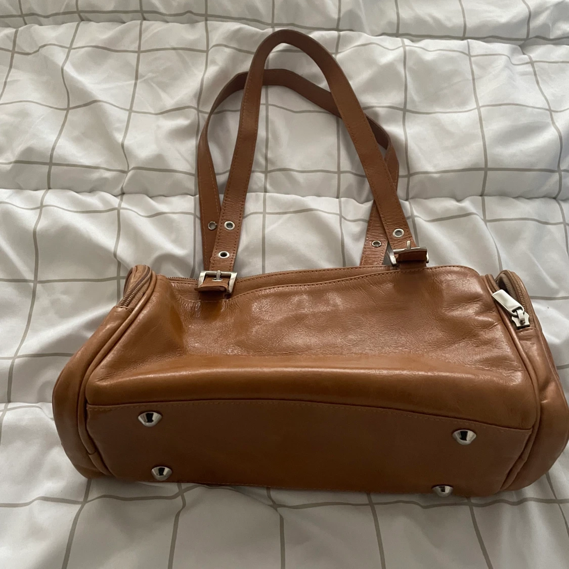 Brun läderväska - 91