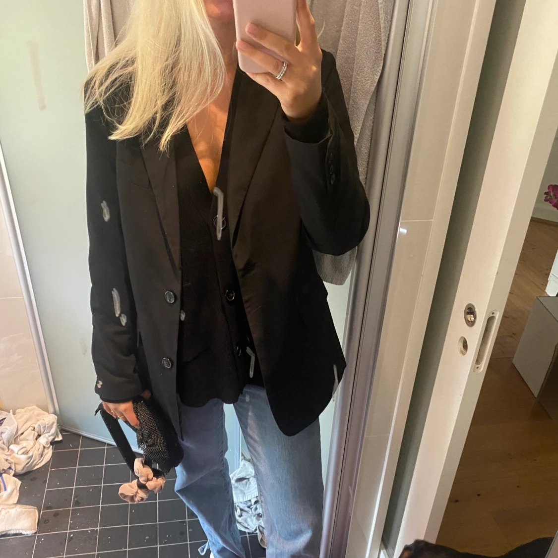 Svart oversized kavaj