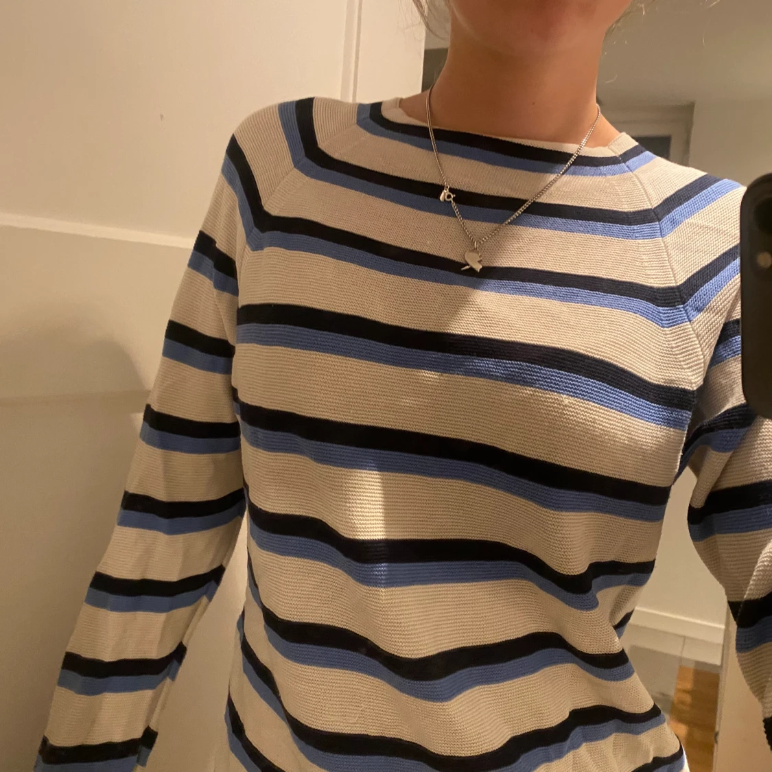 Randig långärmad tröja  - 90