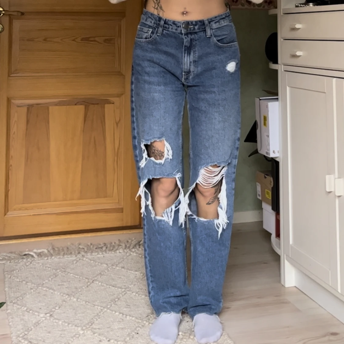 Blåa jeans