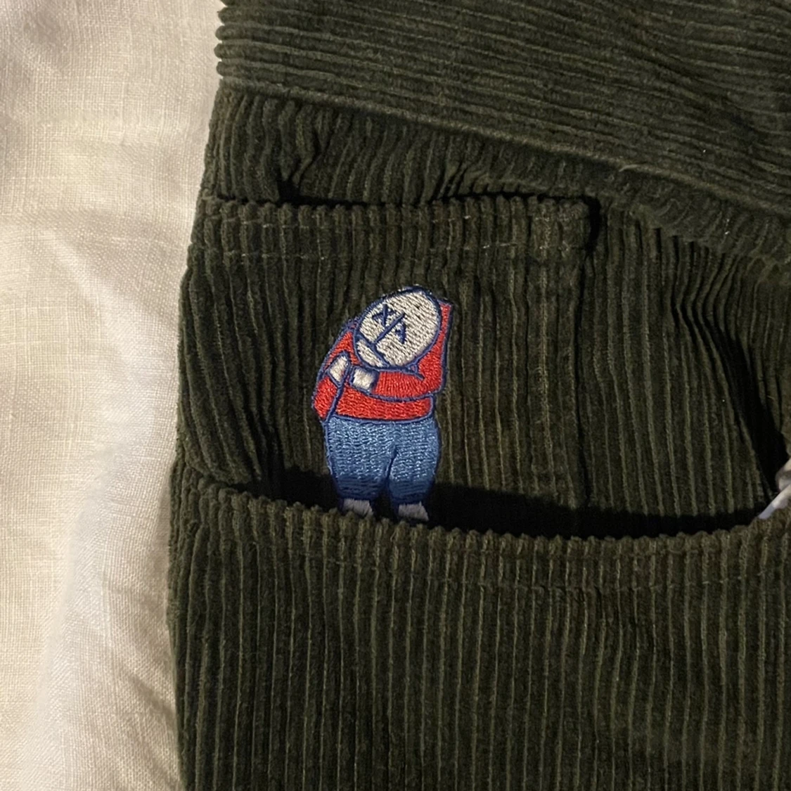 rare olive green big boy cords polar skate co - 90