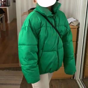 Vinterjacka - Jättefin grön jacka ifrån Zara i storlek 36💚 Jag är 157 och den är rätt stor på mig