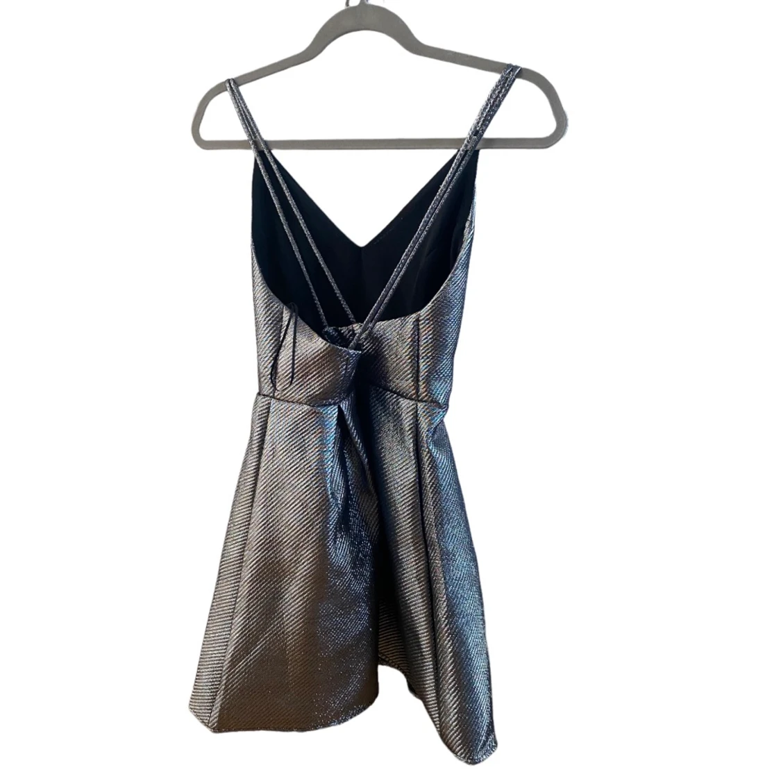 Metallig silvrig klänning - 90