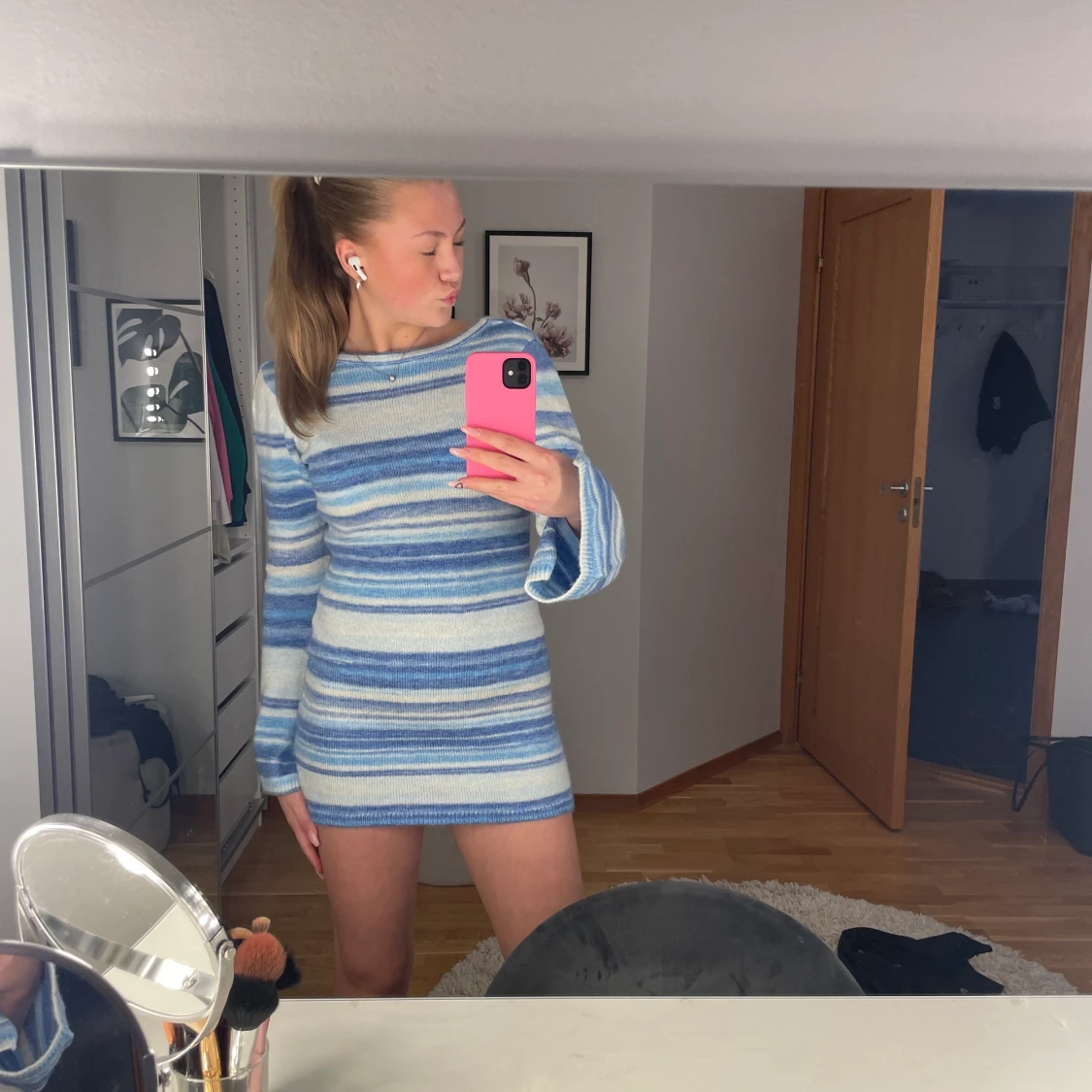 Stickad klänning!💙💙 - 90