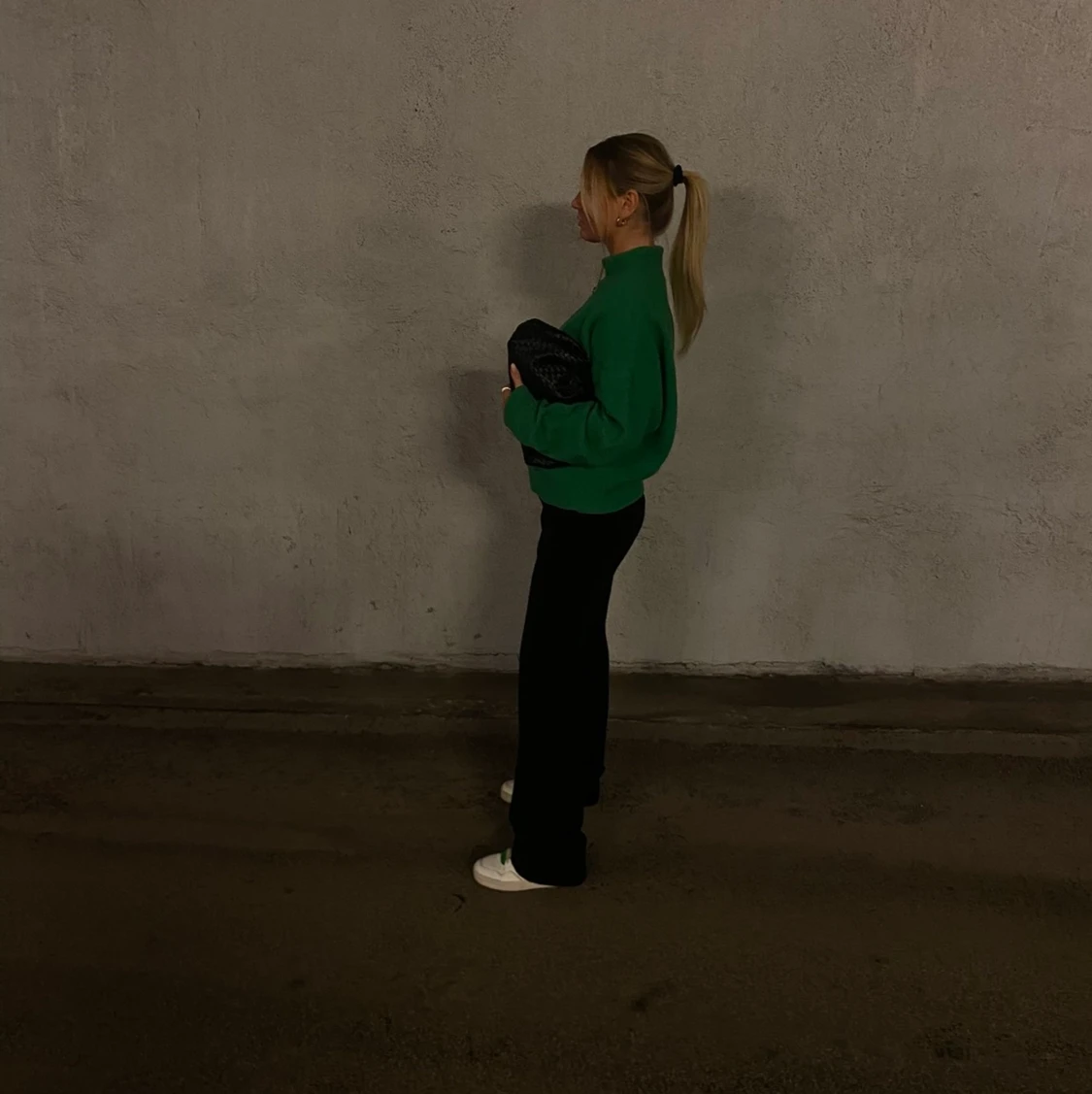 Grön stickad tröja från zara