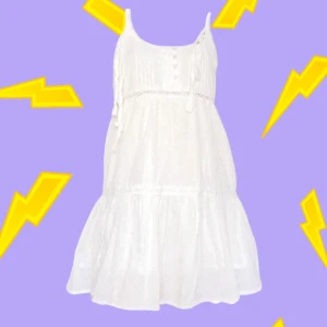 White summer mini dress - Model 167,size S White mini dress Asos 