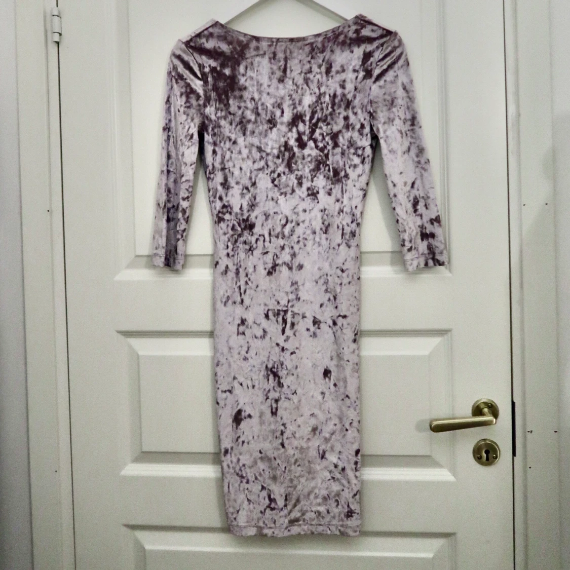 Silver sammetsklänning (xs/s)