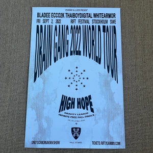 Drain gang poster  - En asfet poster för Drain Gang spelning i september 2022. Ca 60x90 cm