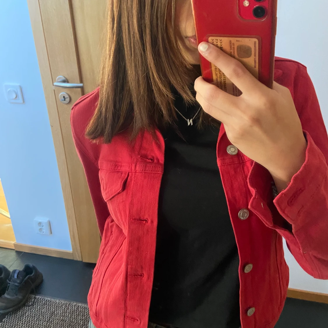 Röd jeansjacka - 91