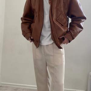 Oversized italien leather jacket
