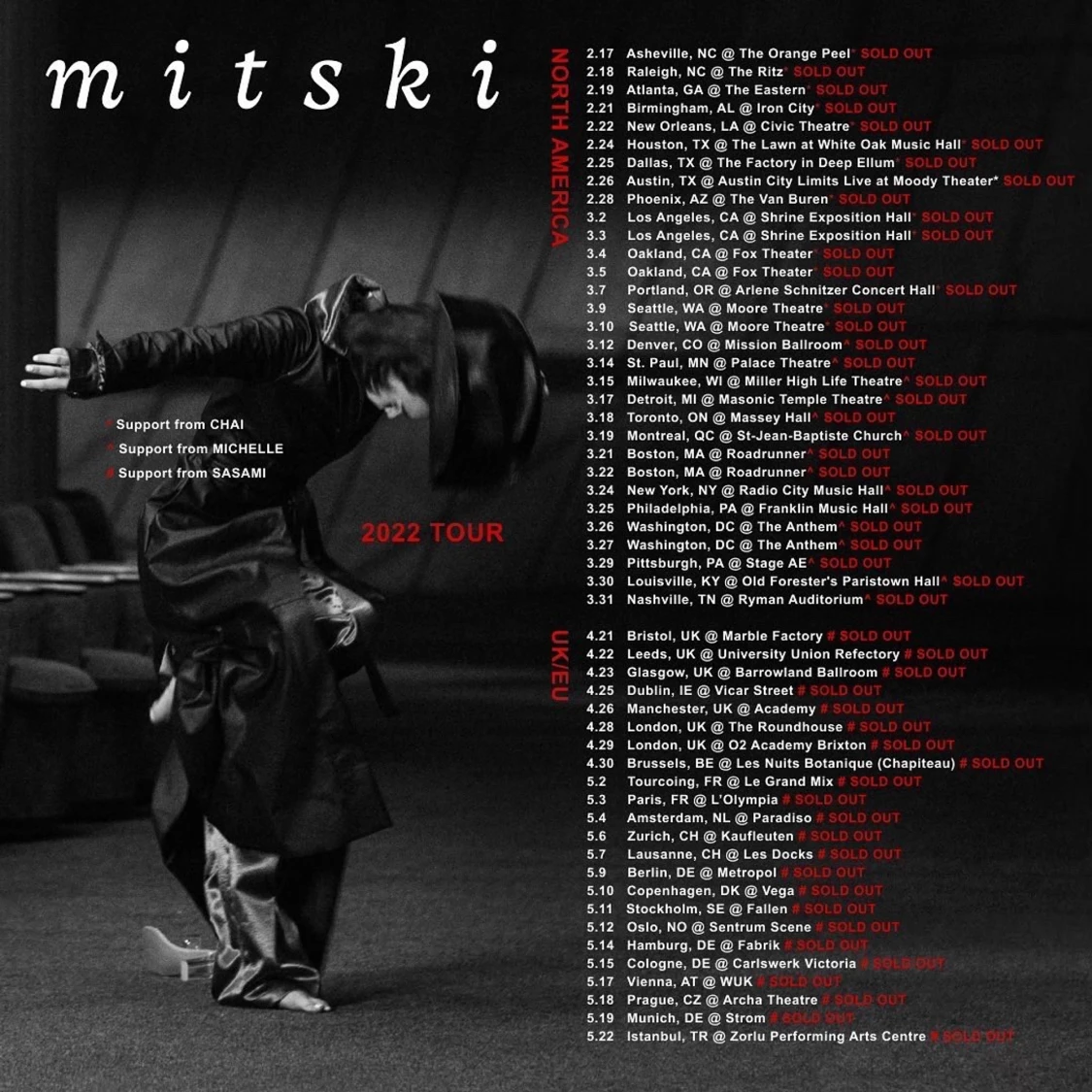 Mitski biljett ståplats, fållan 11 maj