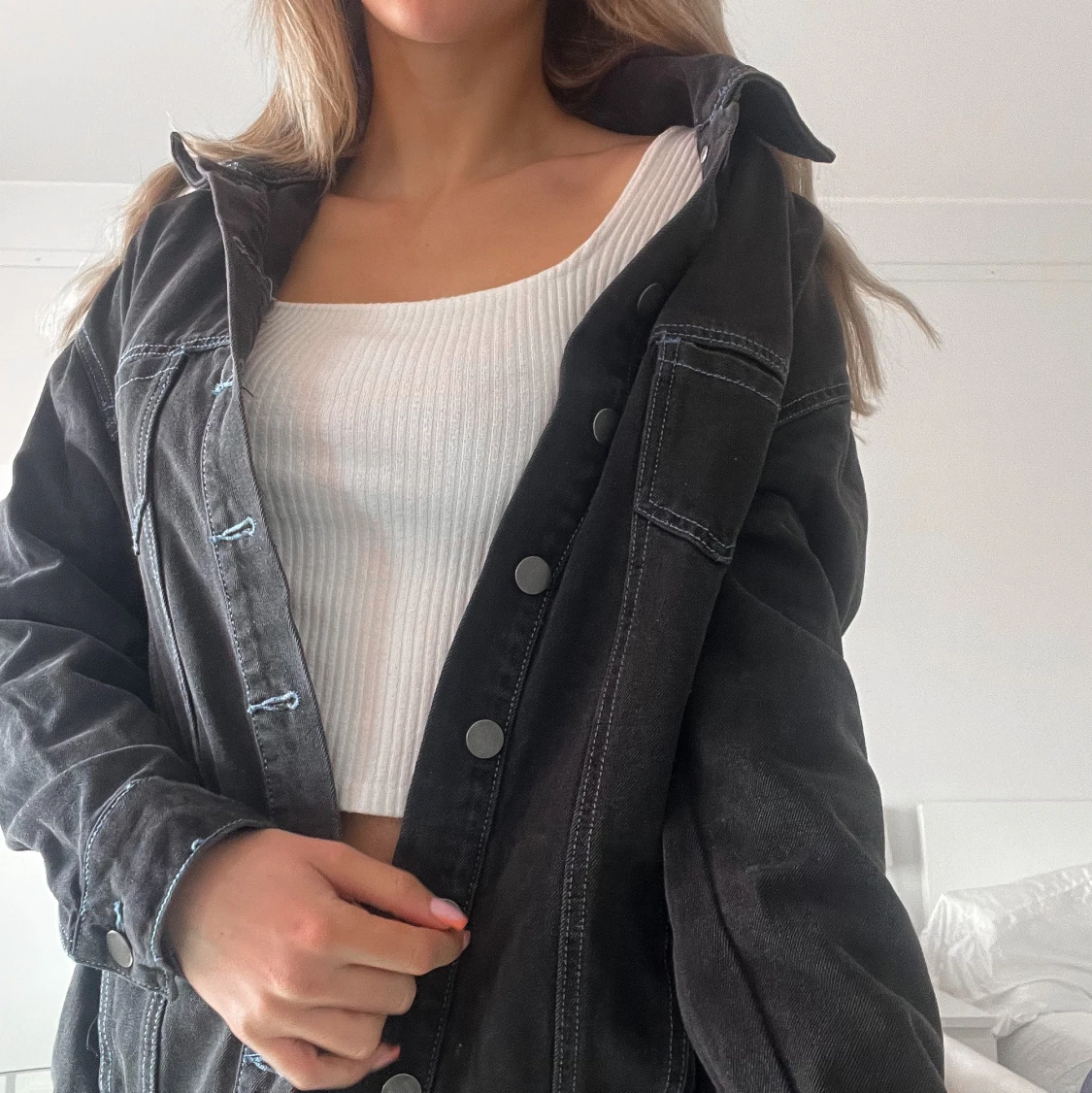Denim oversized jacket from boohoo  - 90