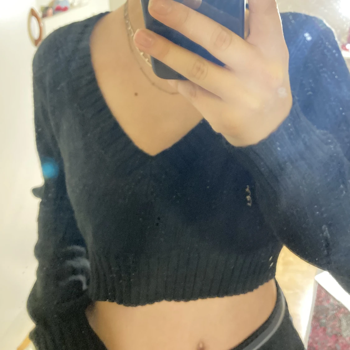Stickad top - 90