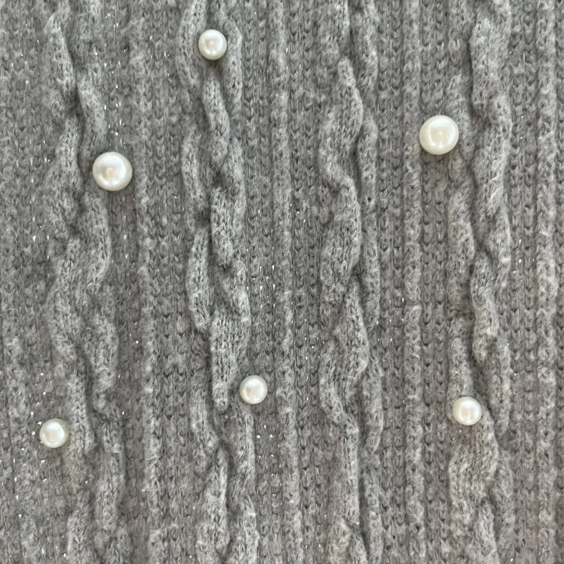 Stickad tröja pärlor Zara - 91
