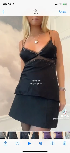 Zara linne med nitar - Helt stööört snyggt linne från zara, aldrig använd och helt slutsålt på hemsidan❤️❤️ mitt lägsta pris är 250kr eller högsta bud🥰❤️❤️