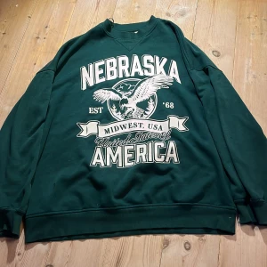 Grön tjocktröja - En grön tjocktröja i ganska bra skick. Men med ett litet hål.